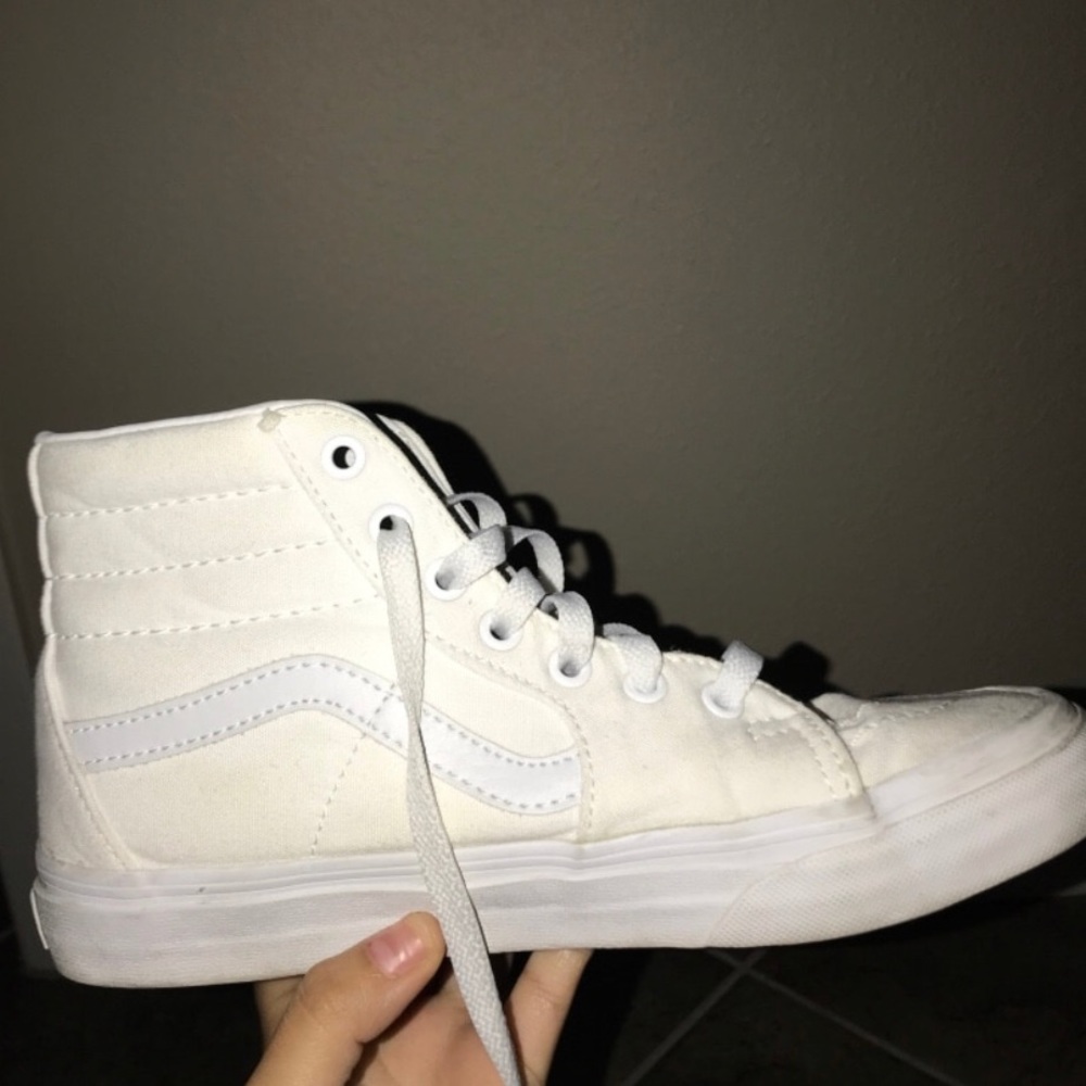 Old Skool high top white vans